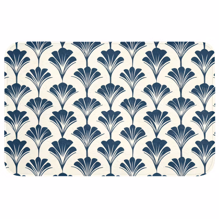 Klassiek - Motief - Blauw WCmat middel 1009 -3d