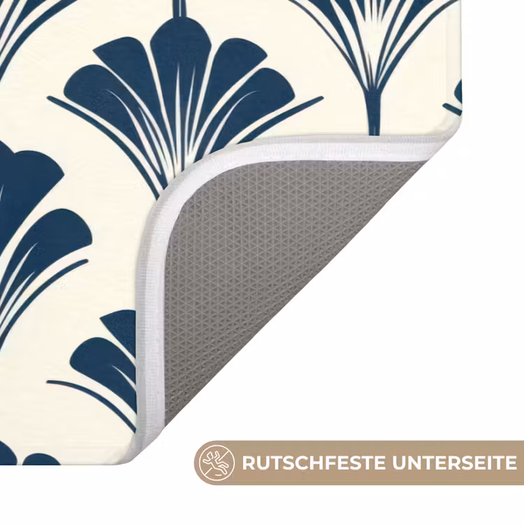 Klassiek - Motief - Blauw WCmat middel 1009 -USP_AntislipDE