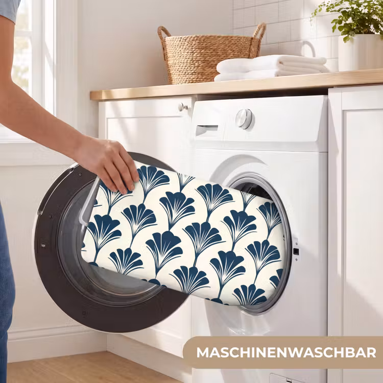 Klassiek - Motief - Blauw WCmat middel 1009 -USP_WasbaarDE