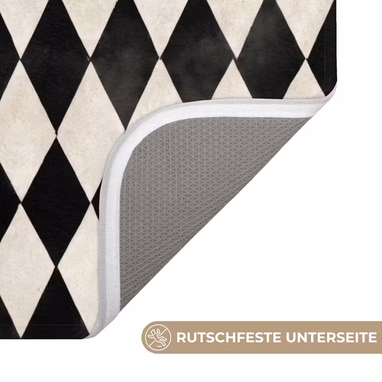 Klassiek - Patroon - Zwart WCmat middel 1009 -USP_AntislipDE