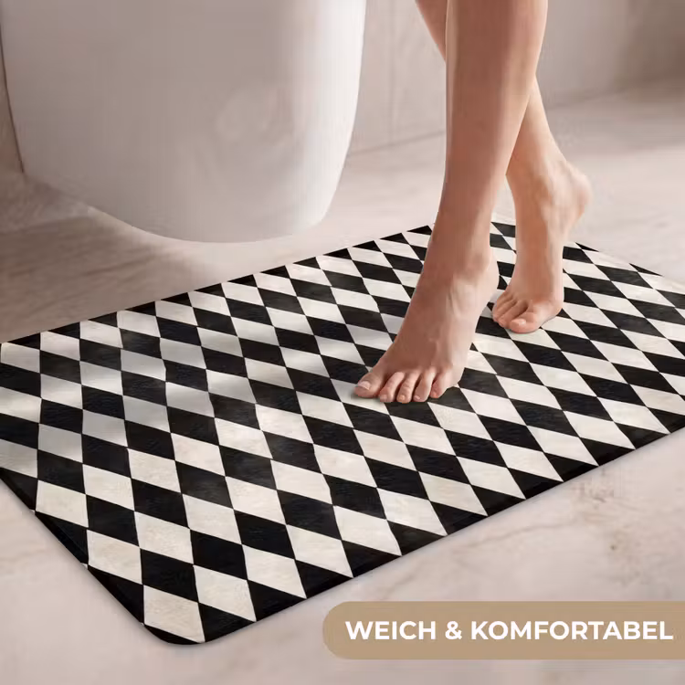 Klassiek - Patroon - Zwart WCmat middel 1009 -USP_ZachtDE
