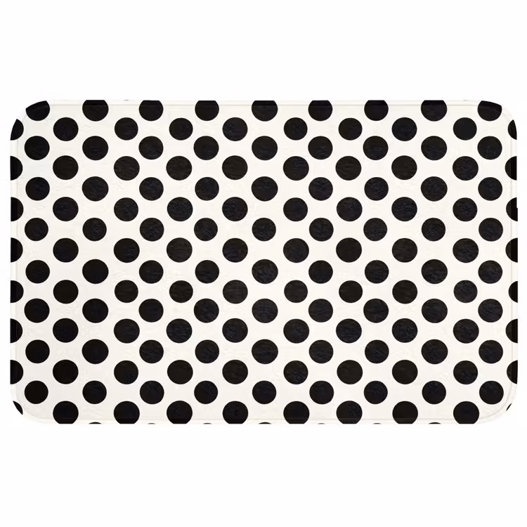 Klassiek - Stippen - Zwart WCmat middel 1009 -3d
