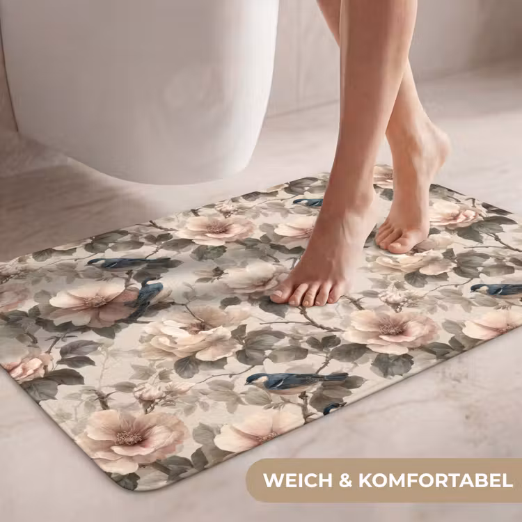 Klassiek - Vogels - Kleurrijk WCmat middel 1009 -USP_ZachtDE