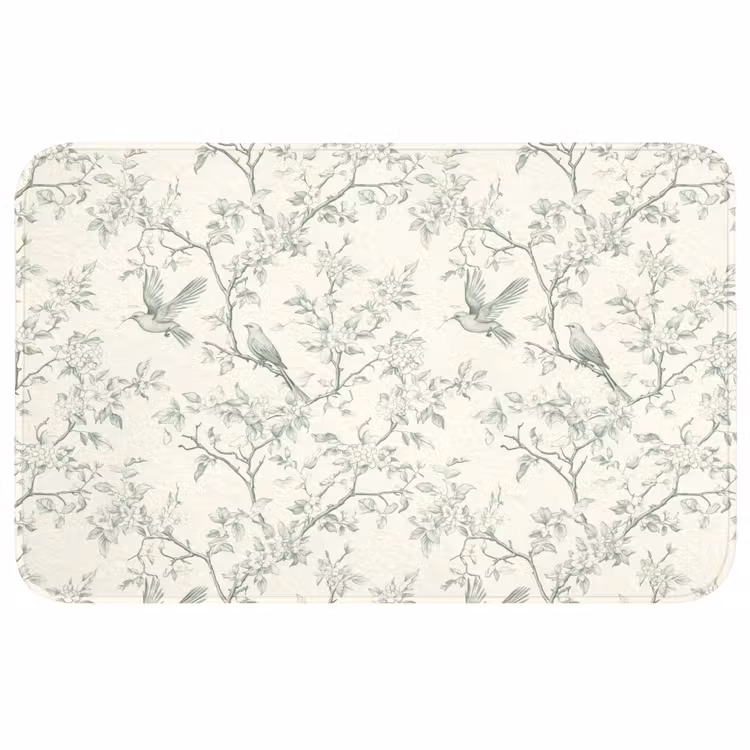 Klassiek - Vogels - Groen WCmat middel 1009 -3d