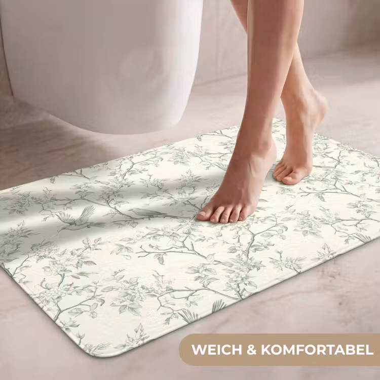 Klassiek - Vogels - Groen WCmat middel 1009 -USP_ZachtDE
