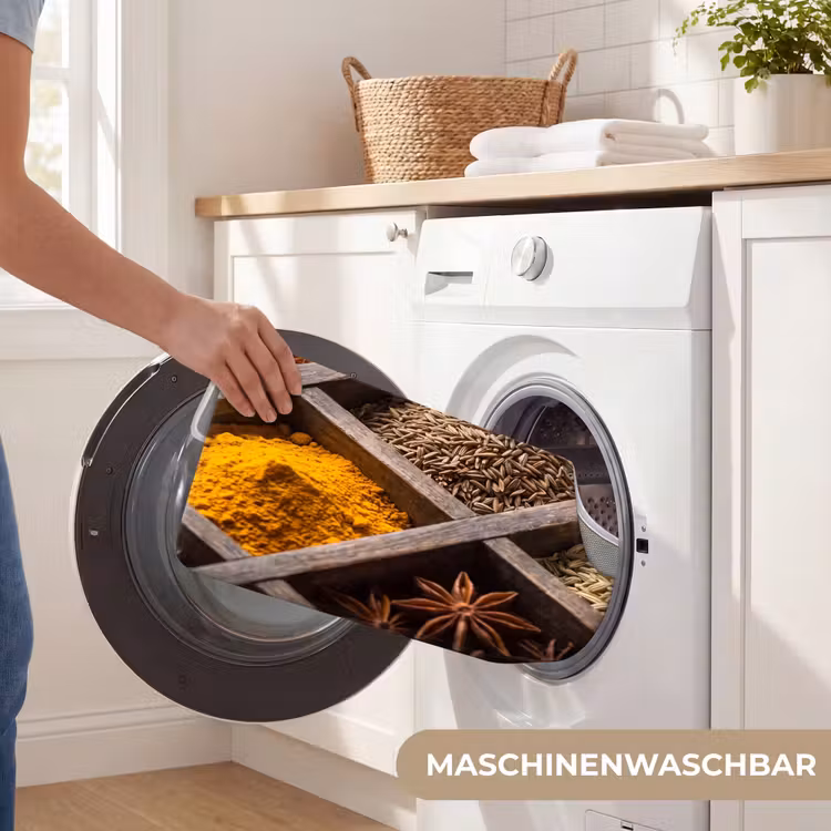 WC Vorleger - Kräuter – Holz – Essen - Kruiden - Houten - Eten WCmat U-uitsnede middel