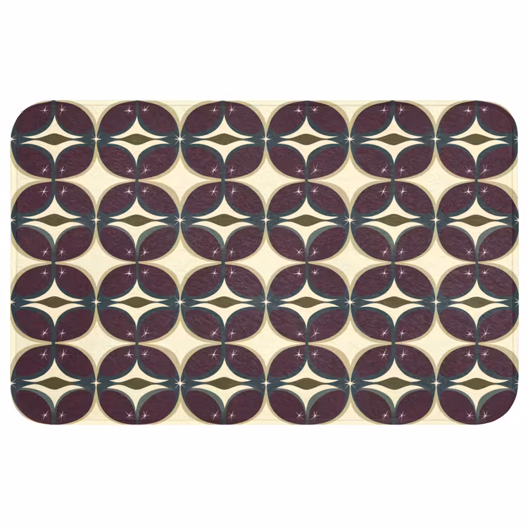 Cirkel - Retro - Kleurrijk WCmat middel 1009 -3d