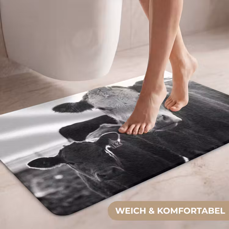 Koeien - Zwart - Wit WCmat middel -USP_ZachtDE