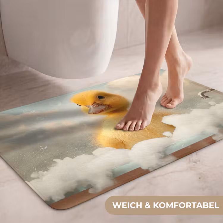 Kuiken - Eend - Bad - Schuim - Dieren WCmat middel -USP_ZachtDE