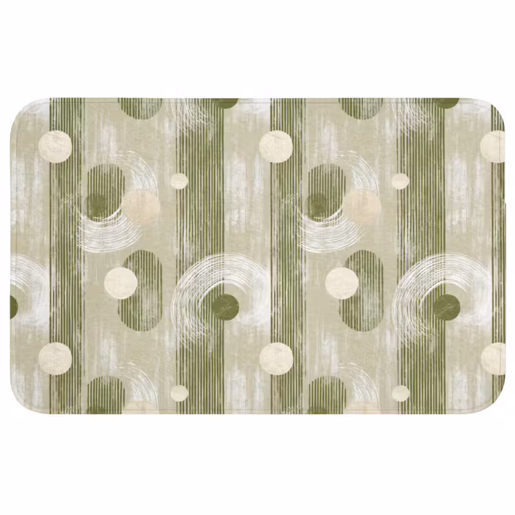 Artistiek - Modern - Groen WCmat middel 1009 -3d