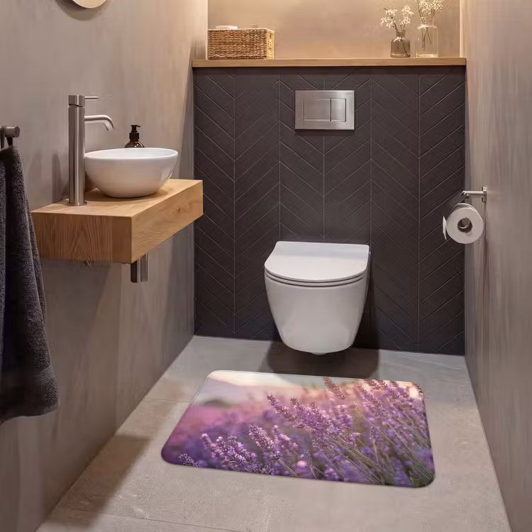 Lavendel - Paars - Zonlicht WCmat middel -sfeer2
