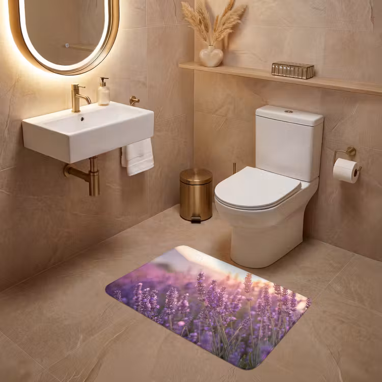 Lavendel - Paars - Zonlicht WCmat middel -sfeer3