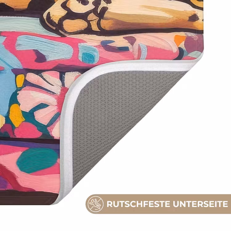 Luipaard - Kleurrijk - Tropisch WCmat middel -USP_AntislipDE