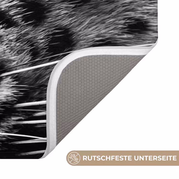 Luipaard - Zwart - Wit - Oog WCmat middel -USP_AntislipDE