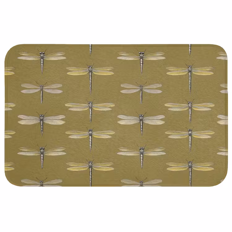 Libellen - Patroon - Groen WCmat middel 1009 -3d