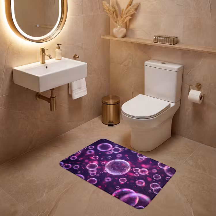Paars - Bubbels - Schuim WCmat middel -sfeer3