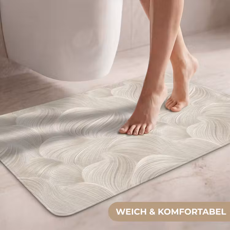 Lijnen - Waaier - Beige WCmat middel 1009 -USP_ZachtDE