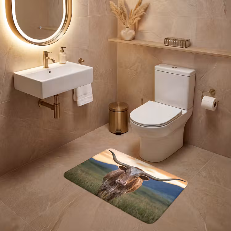 Longhorn - Landschap - Zonsondergang WCmat middel -sfeer3