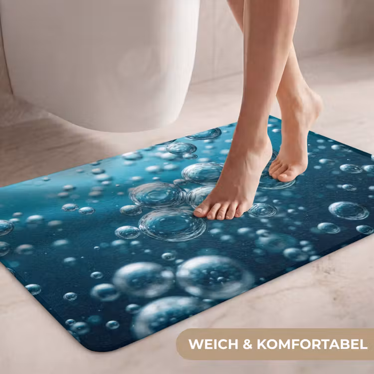 Luchtbellen - Dynamisch - Blauw WCmat middel -USP_ZachtDE