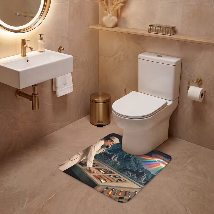 WC Vorleger - Mann – Kontrollraum – Strand - Man - Controlekamer - Strand WCmat U-uitsnede middel