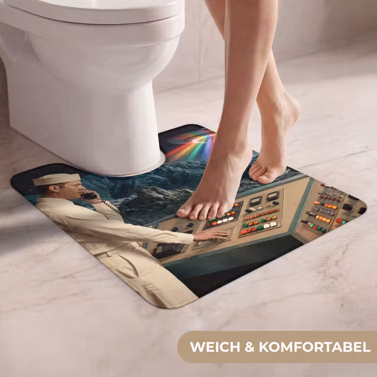 WC Vorleger - Mann – Kontrollraum – Strand - Man - Controlekamer - Strand WCmat U-uitsnede middel
