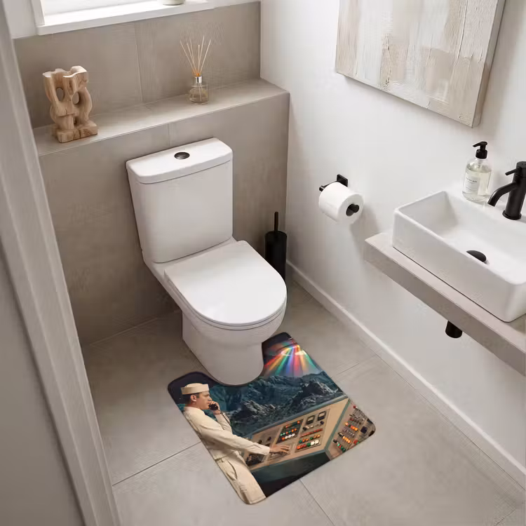 WC Vorleger - Mann – Kontrollraum – Strand - Man - Controlekamer - Strand WCmat U-uitsnede middel