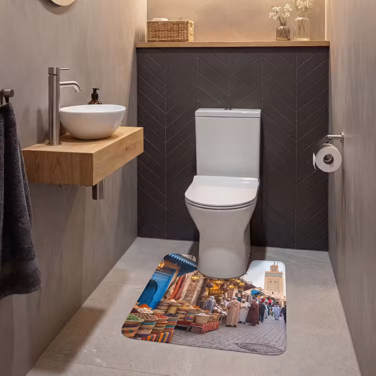 WC Vorleger - Markt – Orientalisch – Farbenfroh - Markt - Oosters - Kleurrijk WCmat U-uitsnede middel