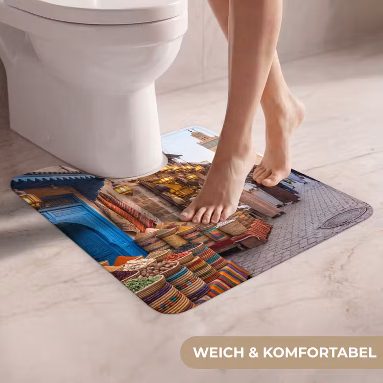 WC Vorleger - Markt – Orientalisch – Farbenfroh - Markt - Oosters - Kleurrijk WCmat U-uitsnede middel