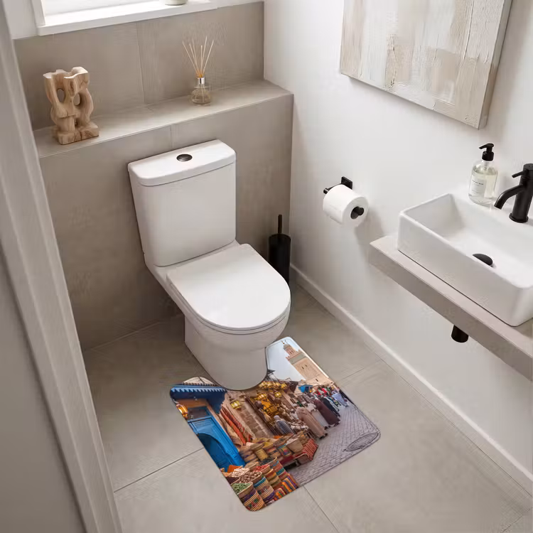 WC Vorleger - Markt – Orientalisch – Farbenfroh - Markt - Oosters - Kleurrijk WCmat U-uitsnede middel