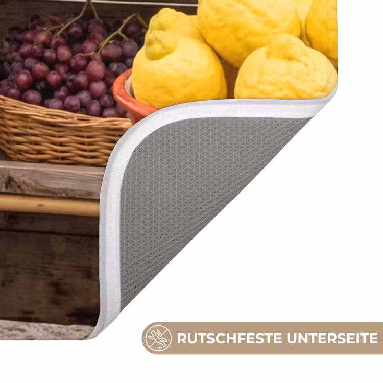 WC Vorleger - Marktstand – Obst – Frisch - Marktkraam - Fruit - Vers WCmat U-uitsnede middel