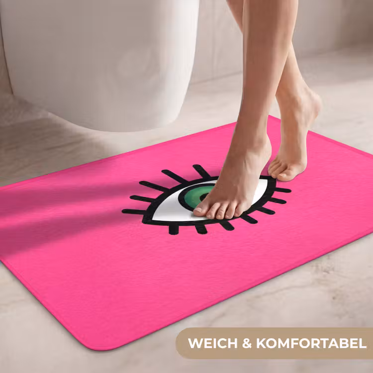 Minimalistisch - Oog - Roze WCmat middel -USP_ZachtDE