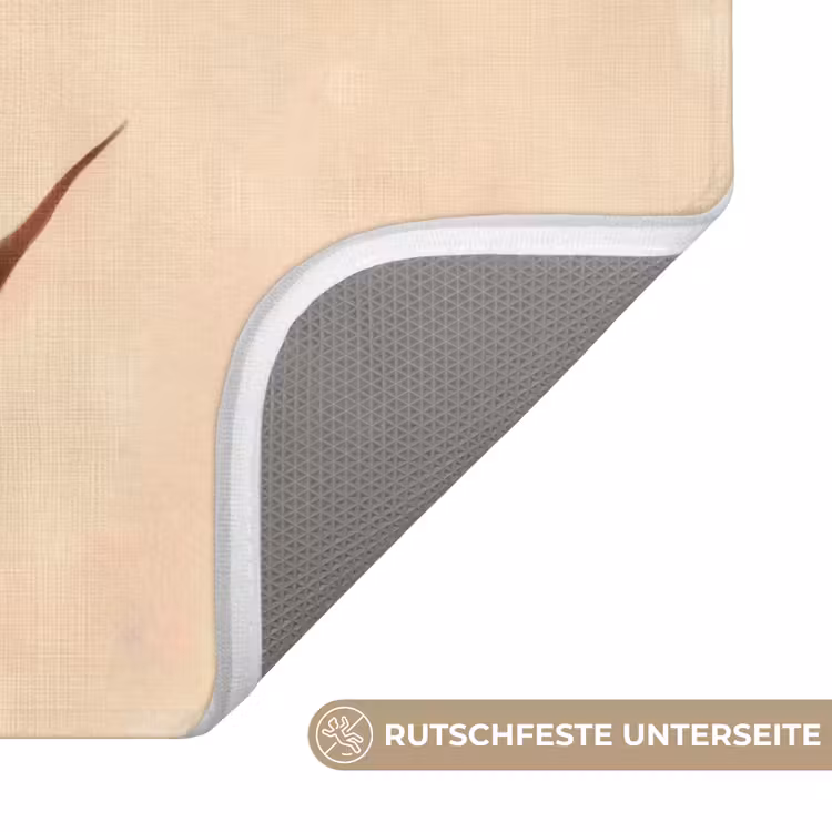 Minimalistisch - Bloem - Bladeren - Beige WCmat klein -USP_AntislipDE