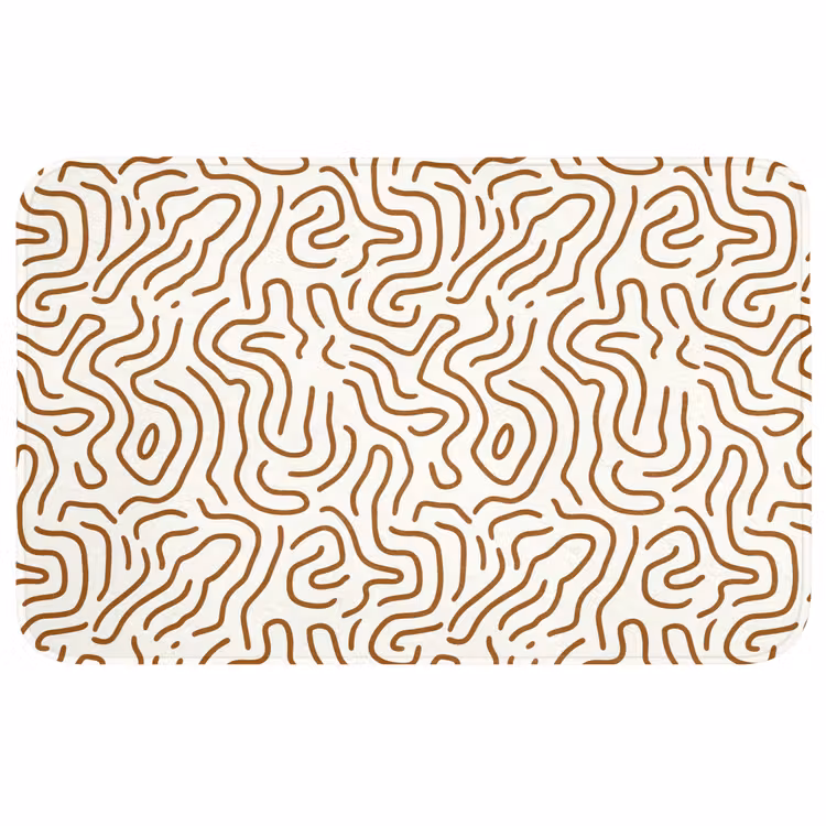 Minimalistisch - Patroon - Terracotta WCmat middel 1009 -3d