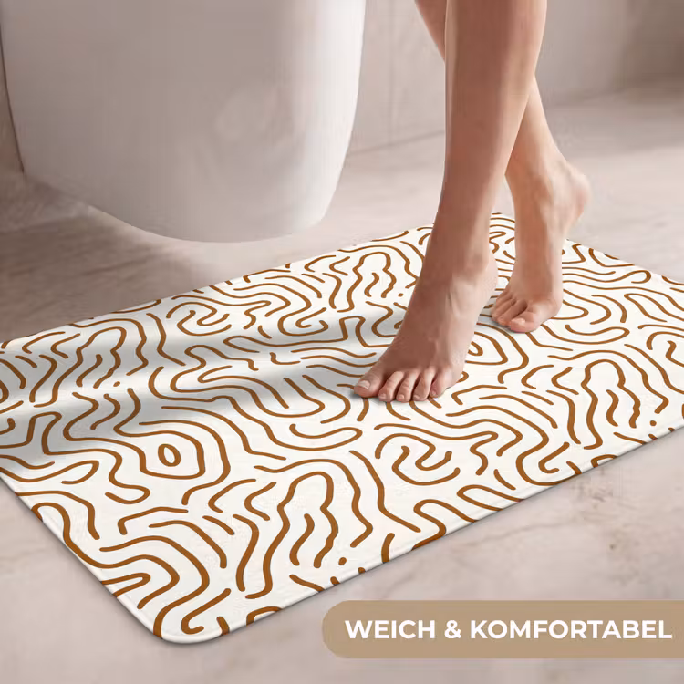 Minimalistisch - Patroon - Terracotta WCmat middel 1009 -USP_ZachtDE