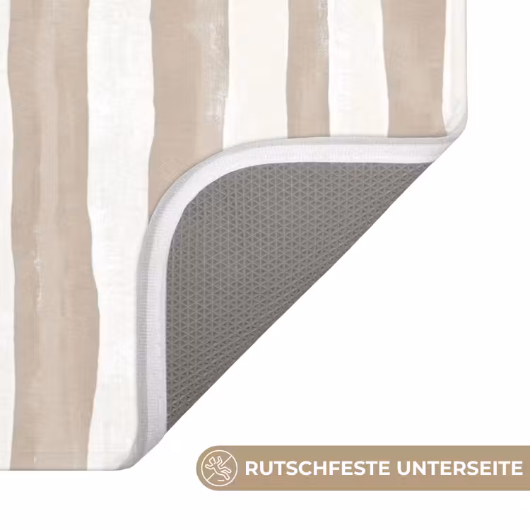 Minimalistisch - Strepen - Beige WCmat middel 1009 -USP_AntislipDE