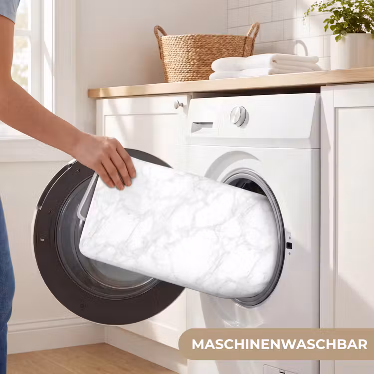 Minimalistisch - Wit - Grijze aders WCmat middel 1009 -USP_WasbaarDE
