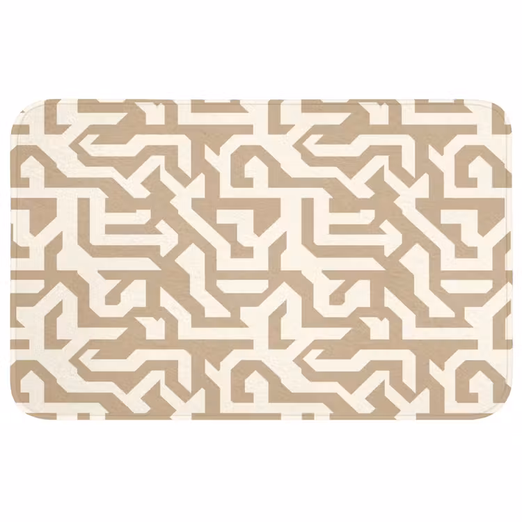 Modern - Abstract - Beige WCmat middel 1009 -3d