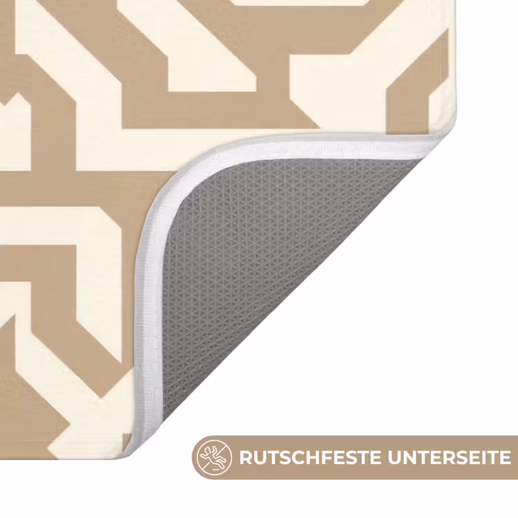 Modern - Abstract - Beige WCmat middel 1009 -USP_AntislipDE