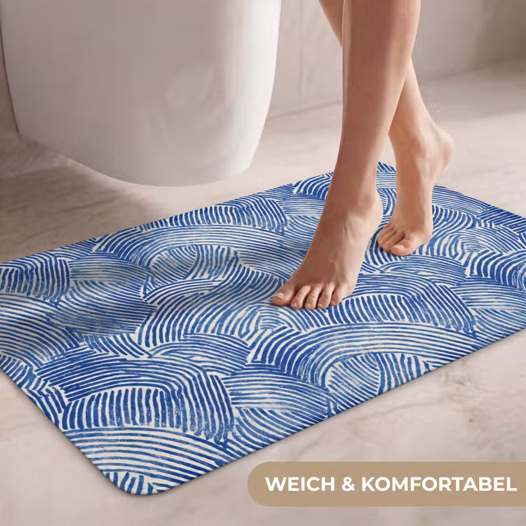 Modern - Abstract - Blauw WCmat middel 1009 -USP_ZachtDE