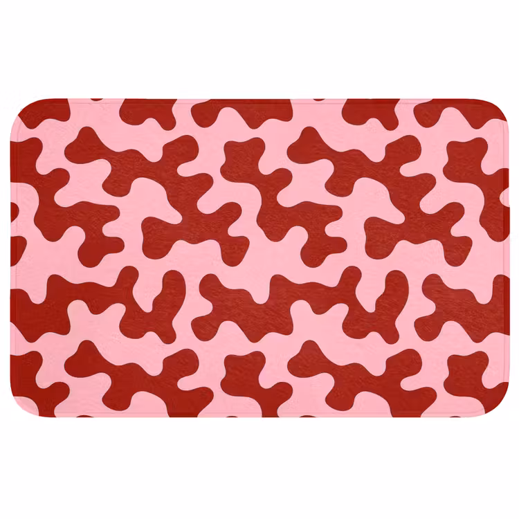Modern - Abstract - Rood WCmat middel 1009 -3d