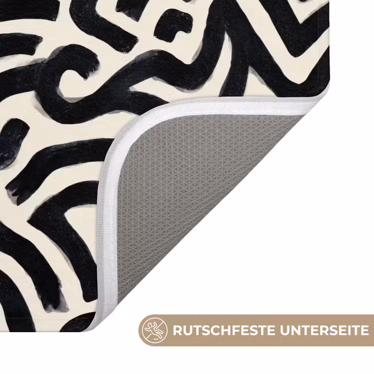 Modern - Abstract - Zwart WCmat middel 1009 -USP_AntislipDE