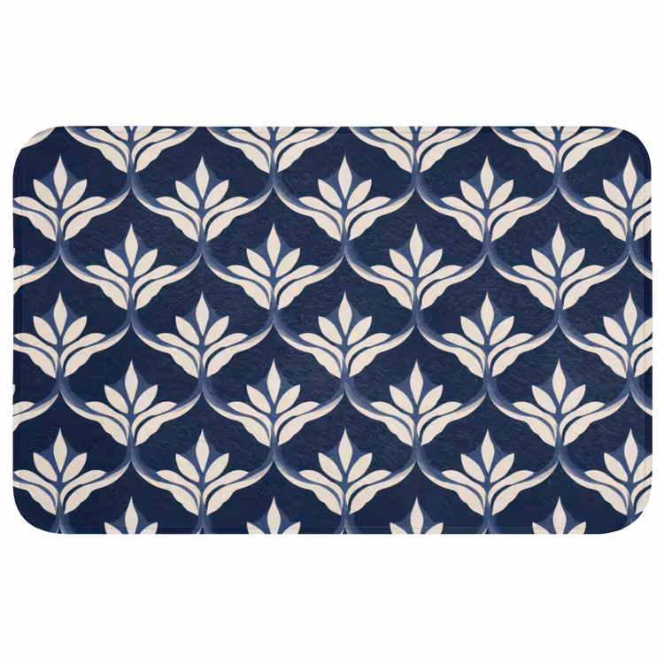 Modern - Ontwerp - Blauw WCmat middel 1009 -3d