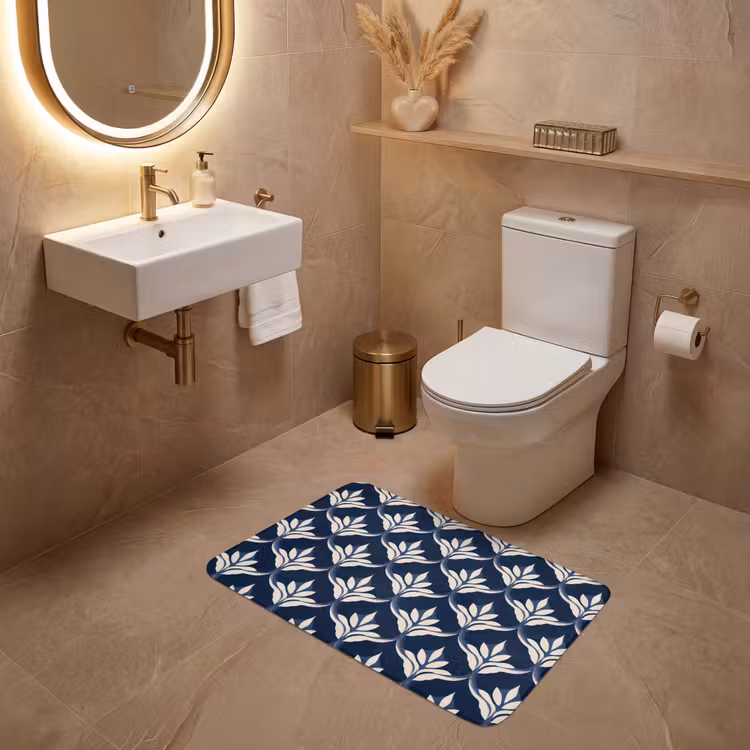 Modern - Ontwerp - Blauw WCmat middel 1009 -sfeer3