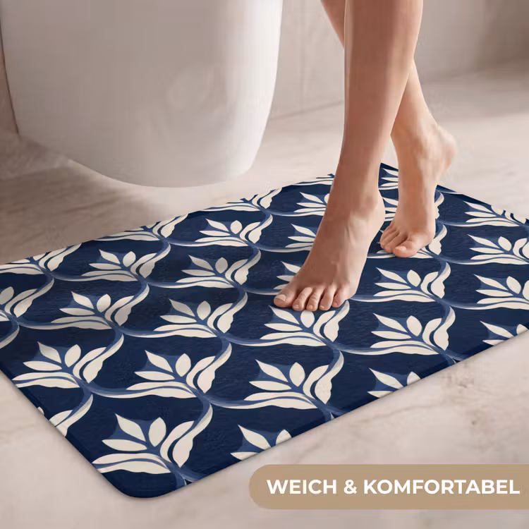 Modern - Ontwerp - Blauw WCmat middel 1009 -USP_ZachtDE