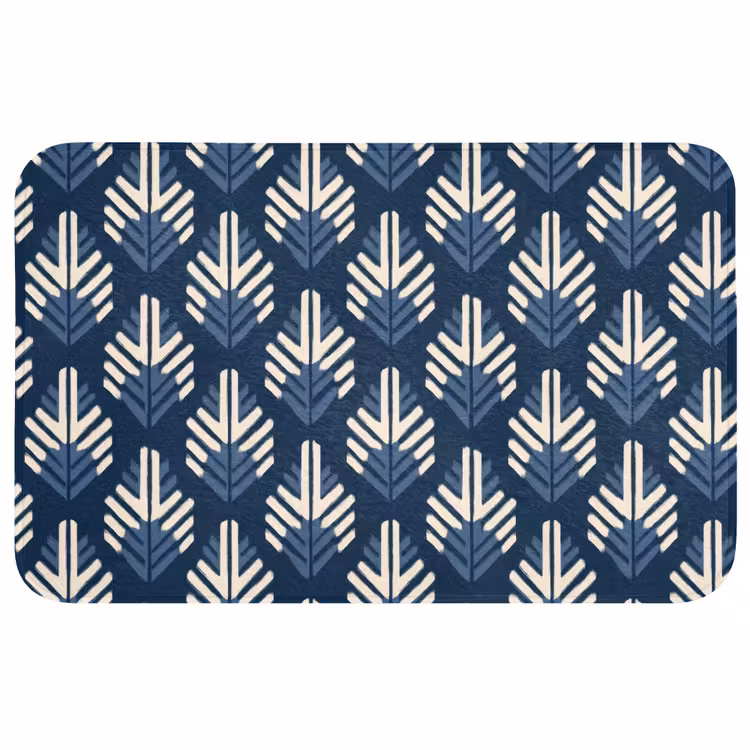 Modern - Patroon - Blauw WCmat middel 1009 -3d