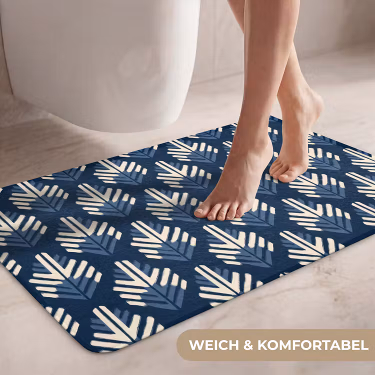 Modern - Patroon - Blauw WCmat middel 1009 -USP_ZachtDE