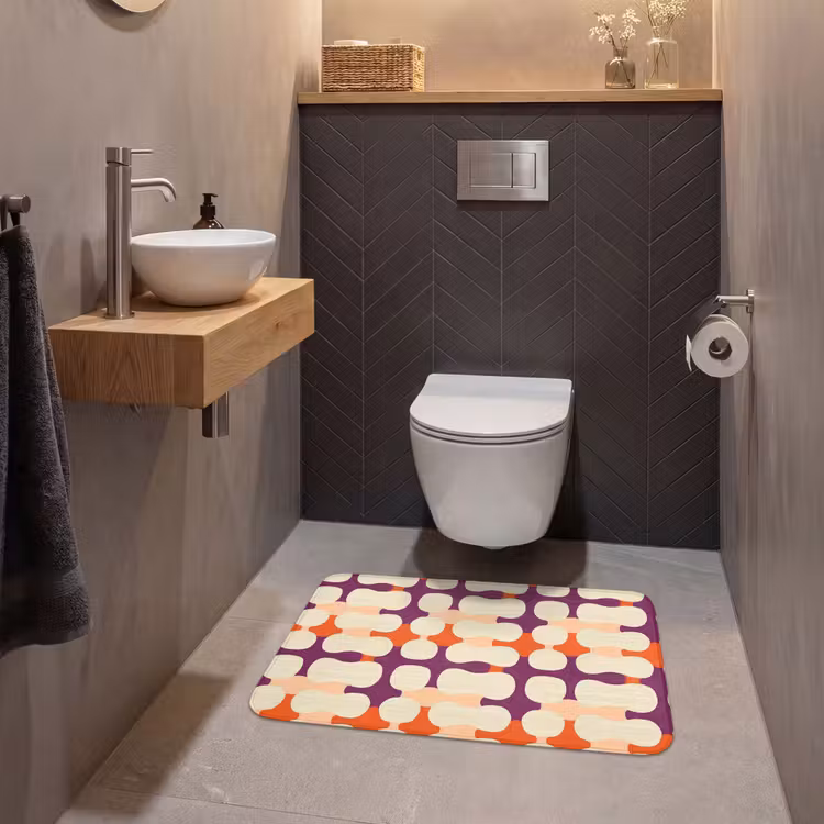 Modern - Patroon - Kleurrijk WCmat middel 1009 -sfeer2