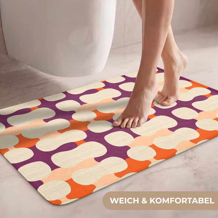 Modern - Patroon - Kleurrijk WCmat middel 1009 -USP_ZachtDE