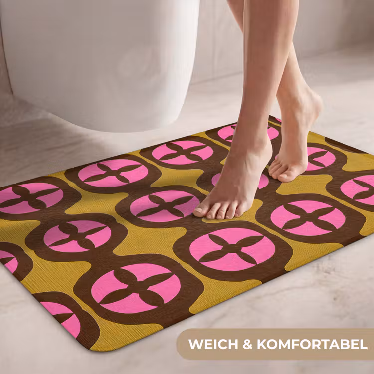 Modern - Patroon - Roze WCmat middel 1009 -USP_ZachtDE