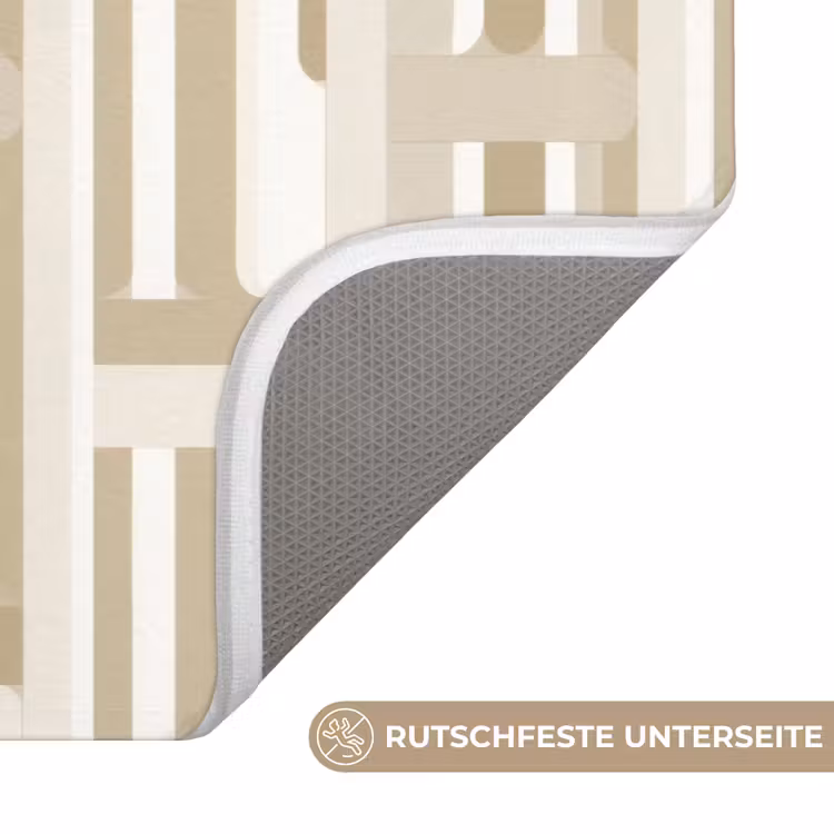 Modern - Geometrisch - Beige WCmat middel 1009 -USP_AntislipDE
